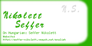 nikolett seffer business card